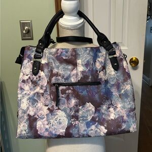 NWT Jessica Simpson Purple Floral XL Tote Bag